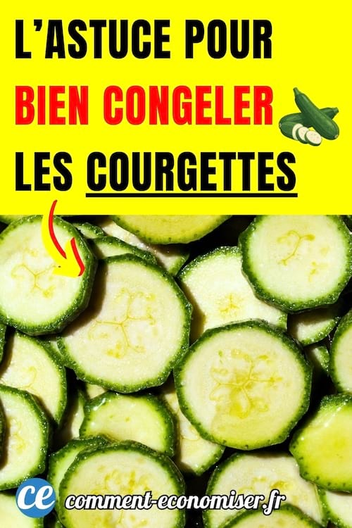 une astuce pour bien congeler les courgettes pour qu'elles restent fermes