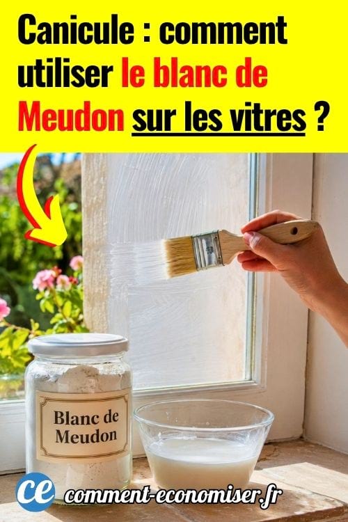 Blanc de Meudon appliqué sur une vitre pour limiter la chaleur en été
