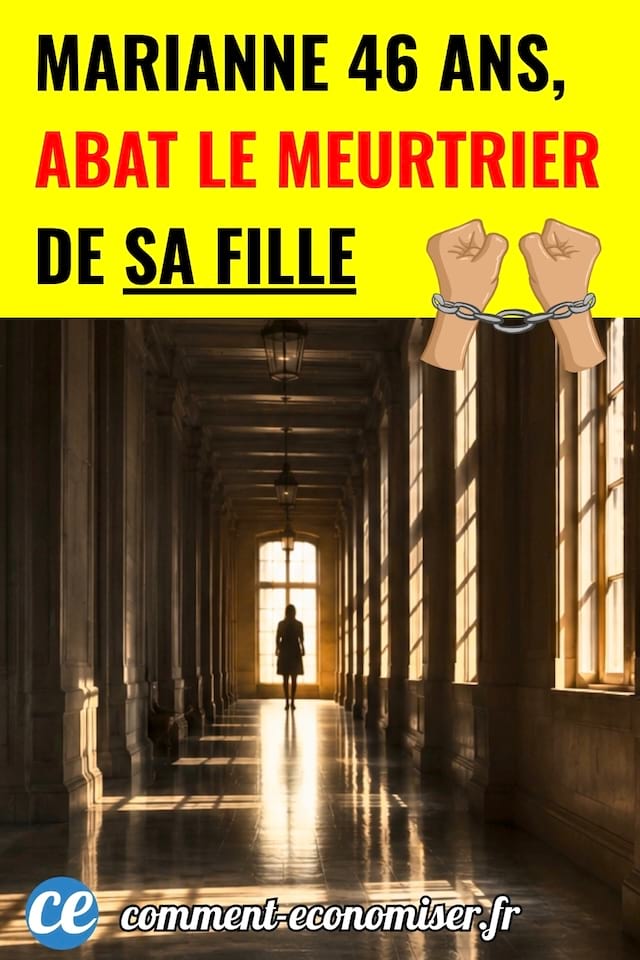 Une femme dans un couloir de tribunal