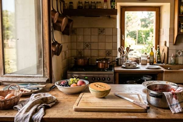 Une cuisine mal rang&eacute;e qui attire les mouches