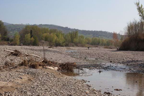 une rivière asséchée