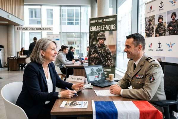 officier des Armées qui recrutent une femme de plus de 50 ans