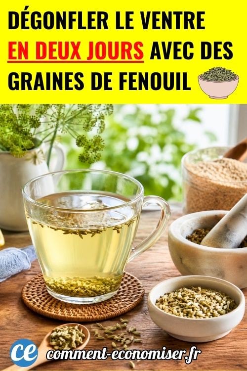 Infusion de graines de fenouil pour aider à dégonfler le ventre naturellement