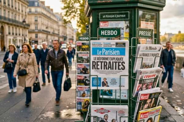 un kiosque &agrave; journaux parisien