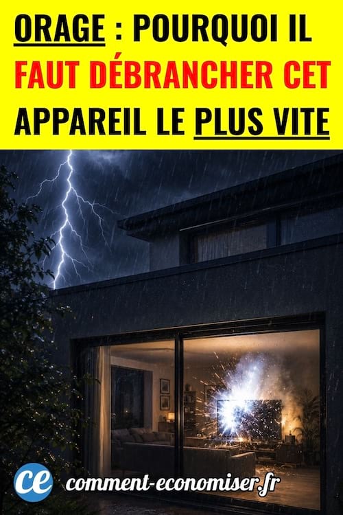 un orage qui fait exploser la t&eacute;l&eacute;vision dans une maison