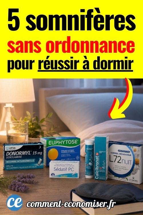 Boîtes de somnifères sans ordonnance posées près d’un lit pour mieux dormir