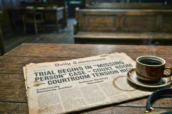 a vintage newspaper from 1981 on a wooden table next to a cup of black coffee