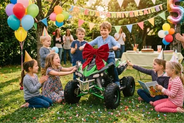 Un quad offert à un anniversaire