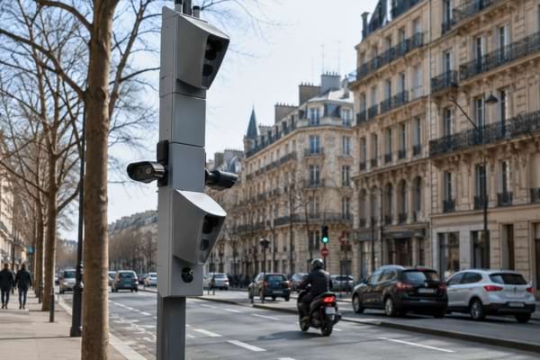 Un radar hydre et un motard