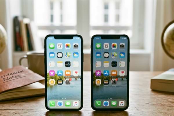 deux smartphones d'apparence identique posés côte à côte
