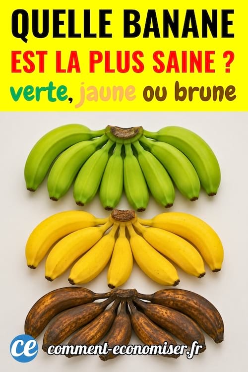 Quelle banane est la plus saine : verte, jaune ou brune
