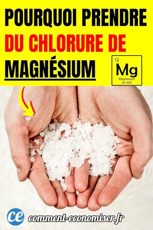 du magnésium en paillettes présenté dans les mains d'une personne