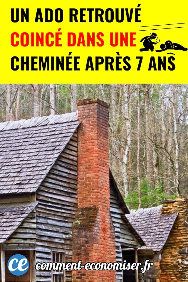 Une cheminée d'un vieux ranch où un corps a été retrouvé