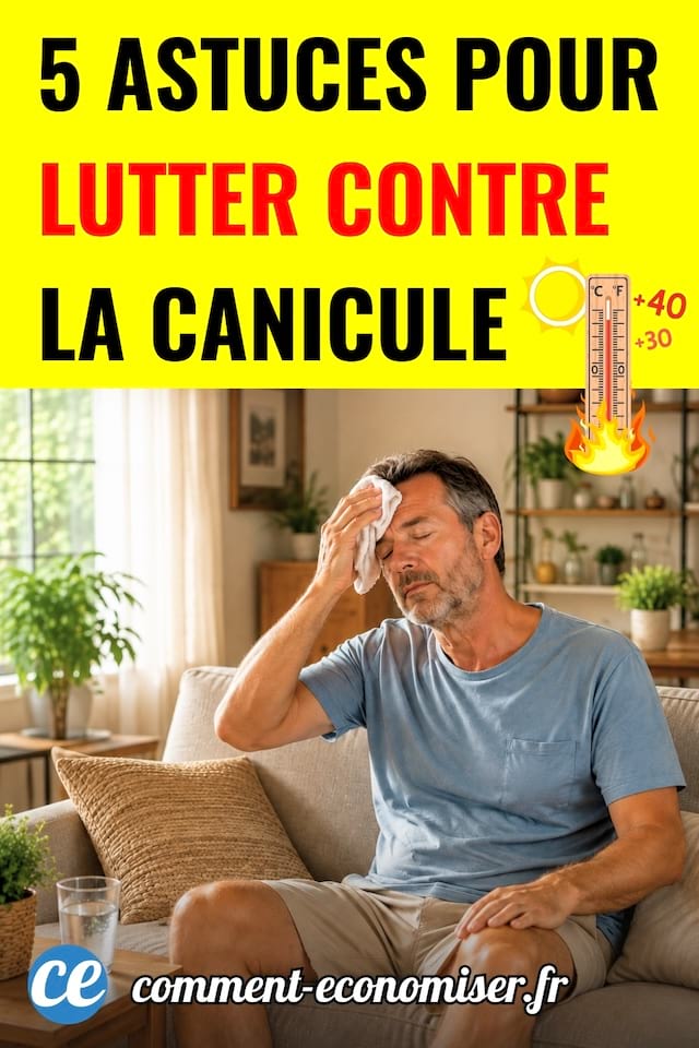 Un homme s'essuyant le front à cause de la canicule