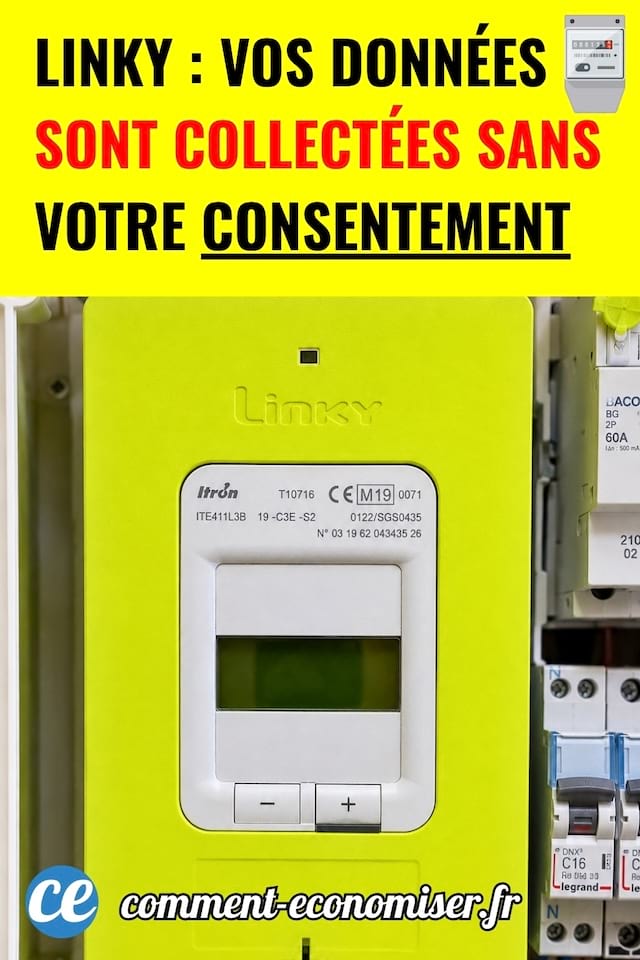 Un compteur Linky en gros plan qui collecte les données sans consentement