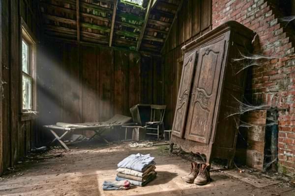 Intérieur d'un ranch abandonné