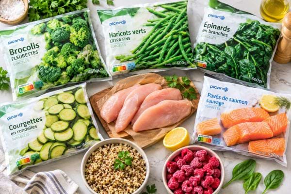 sachets de légumes et fruits congelés sains de chez Picard