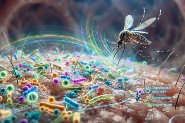 Un microbiote cutan&eacute;e qui repousse les moustiques