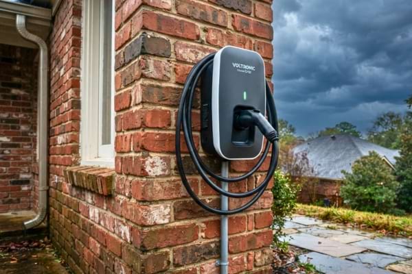 une borne de recharge électrique