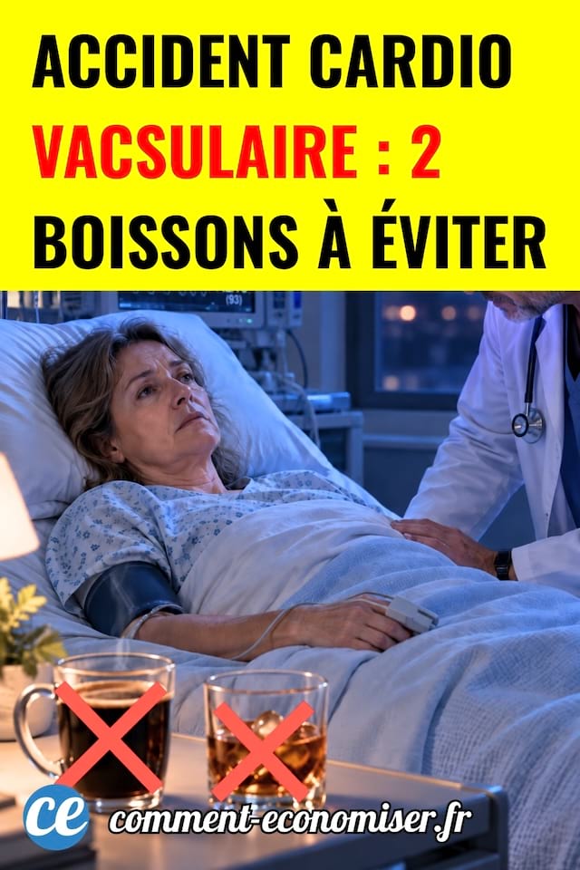 Une femme sur un lit d'h&ocirc;pital suite &agrave; un AVC &agrave; cause de 2 boissons marqu&eacute;es d'une croix rouge