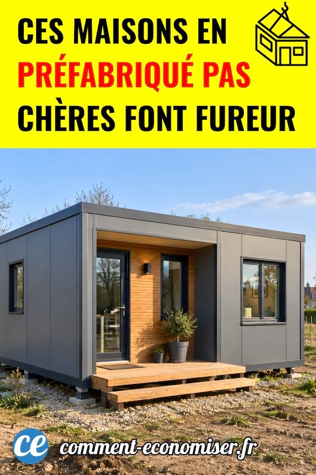 Une maison en préfabriqué sur un terrain