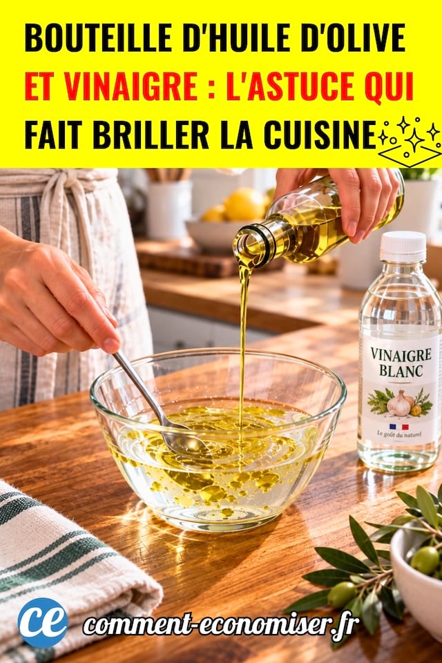une personne qui mélange du vinaigre blanc et de l'huile d'olive dans un bol