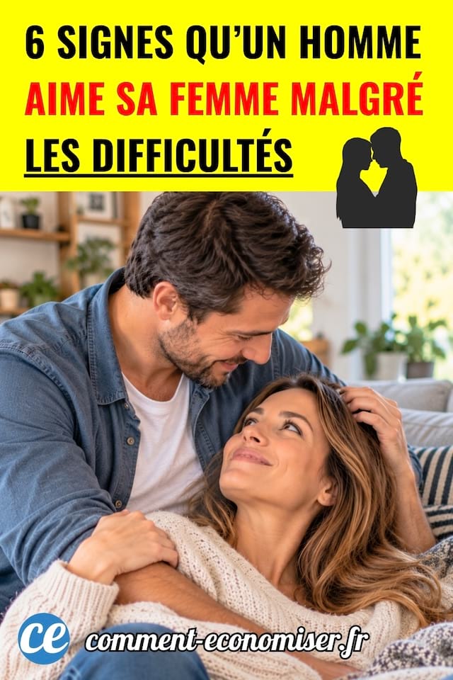 Un homme qui regarde tendrement sa femme qu'il tient dans ses bras