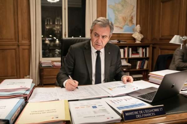 Un politique en train de travailler dans son bureau