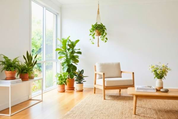 Un intérieur de maison très propre, lumineux et sain