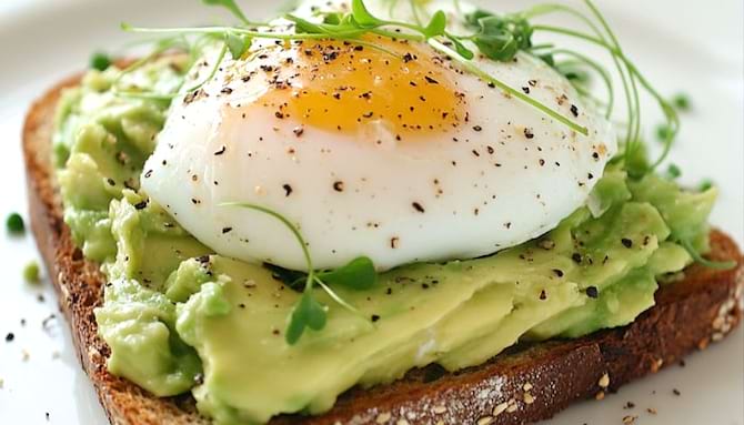 toast oeuf au plat et avocat
