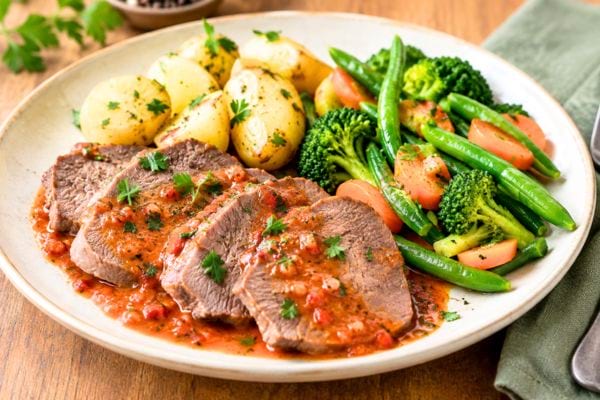 assiette de langue de boeuf sauce piquante bienfaits pour la santé