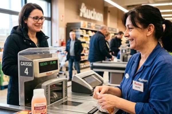 deux femmes à la caisse respect envers la caissière