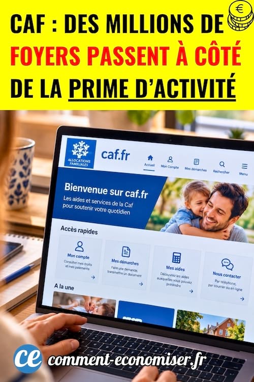 Une personne en train de surfer sur le site de la CAF pour obtenir la prime d'activité