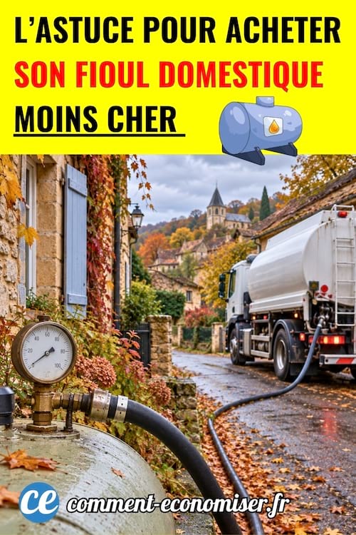 un camion citerne qui rempli une cuve &agrave; fioul