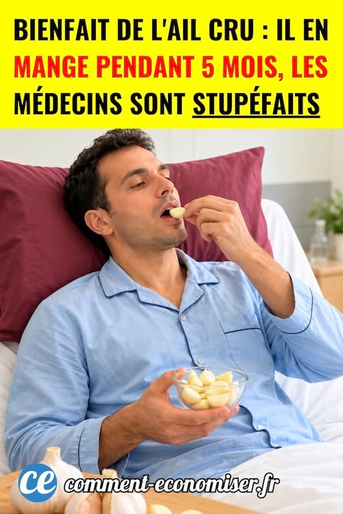 Un homme qui mange de l'ail cru et qui va mieux