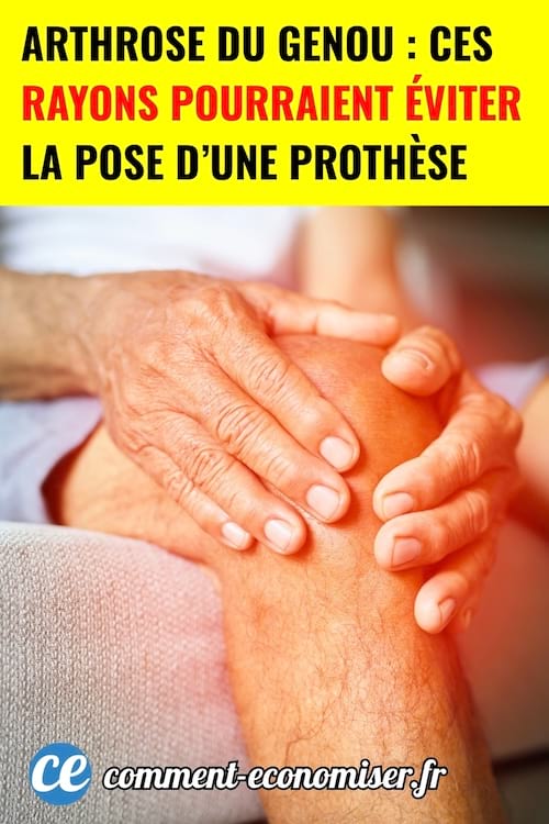 Un homme qui se tient le genou (un peu rouge)