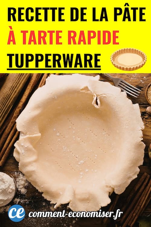 une pâte à tarte rapide à faire dans une boite sans oeuf et sans beurre posée sur un plat à tarte
