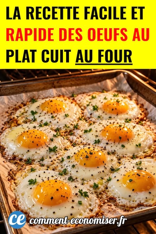 Des oeufs au plat qui sont cuits dans le four