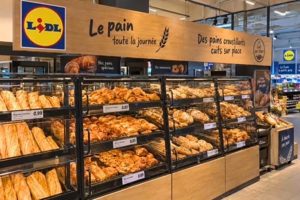 un rayon de boulangerie Lidl
