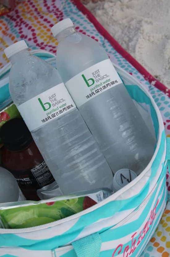 Les bouteilles d'eau congelées remplacent bien les pains de glace.
