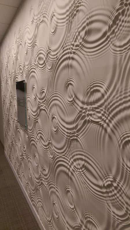 intérieur design mur à illusion optique