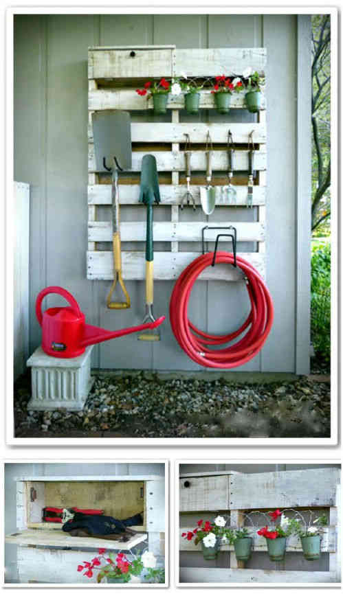 étagère pour jardin en palette recyclée