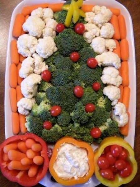 plat de légumes pour les fêtes carottes et chou fleur