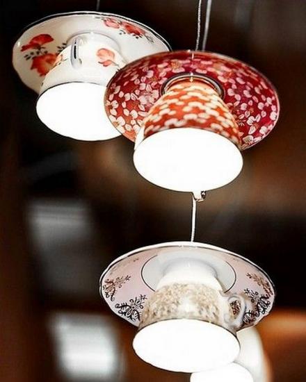 recycler des tasses en lampes