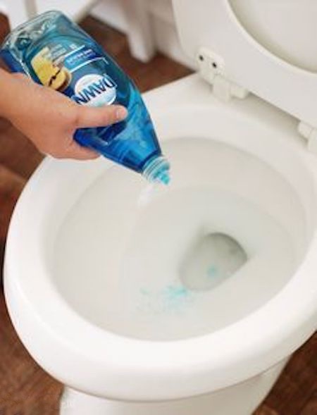 liquide vaisselle pour déboucher wc toilettes