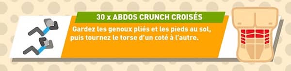 explication pour faire des abdos crunchs croisés