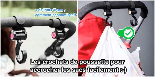 accroche sac pour poussette