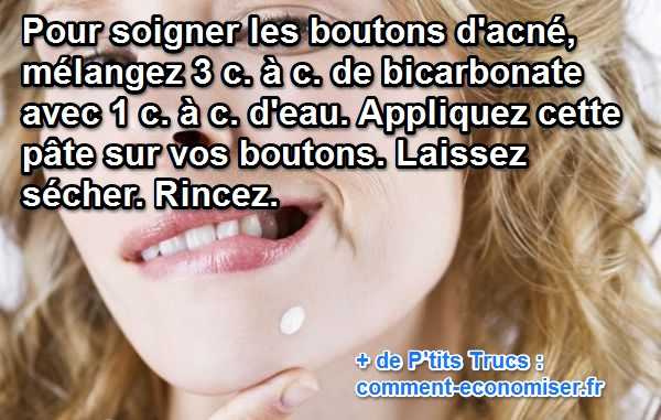 utilisez le bicarbonate de soude pour soigner les boutons d'acné