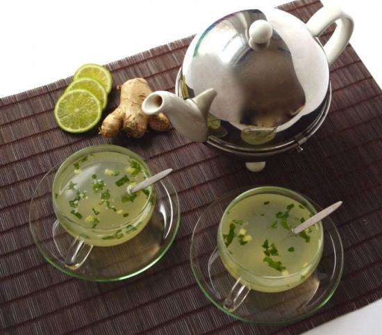 l'infusion au gingembre atténue les brûlures d'estomac