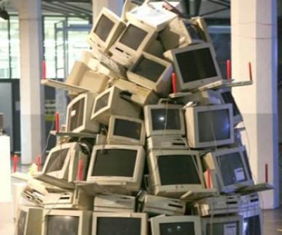 Sapin de Noël en ordinateurs